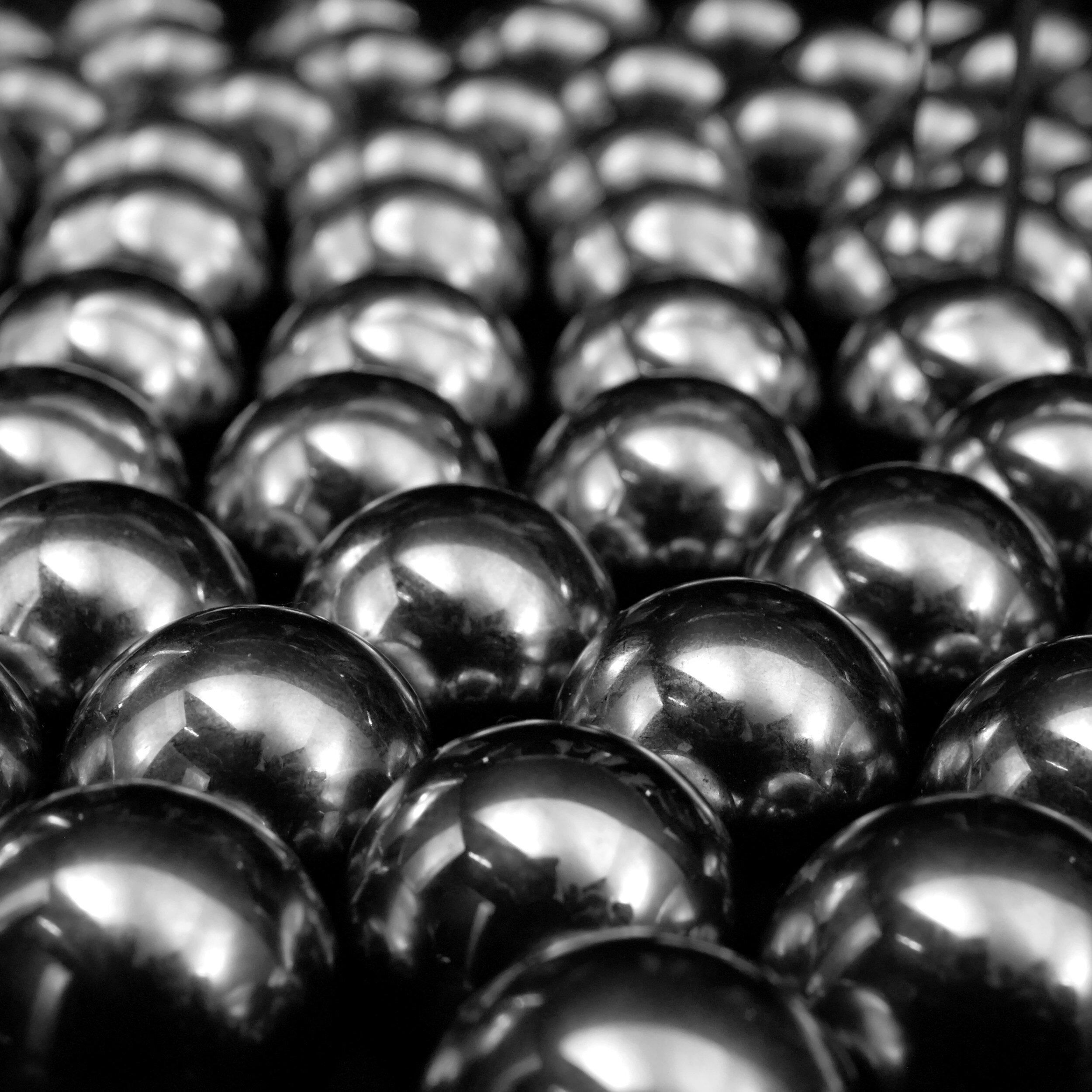 A close up of the steel balls used during shotblasting