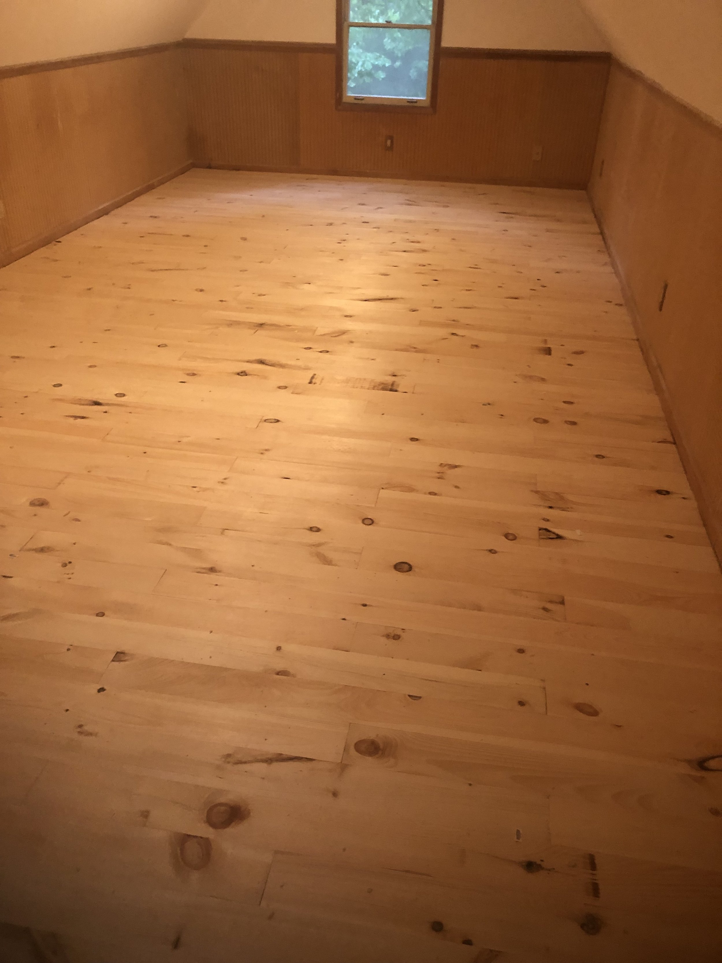 Hardwood flooring restoration inside a townhome in Chattanooga, Tennessee. Installed by DMI Flooring and Maintenance