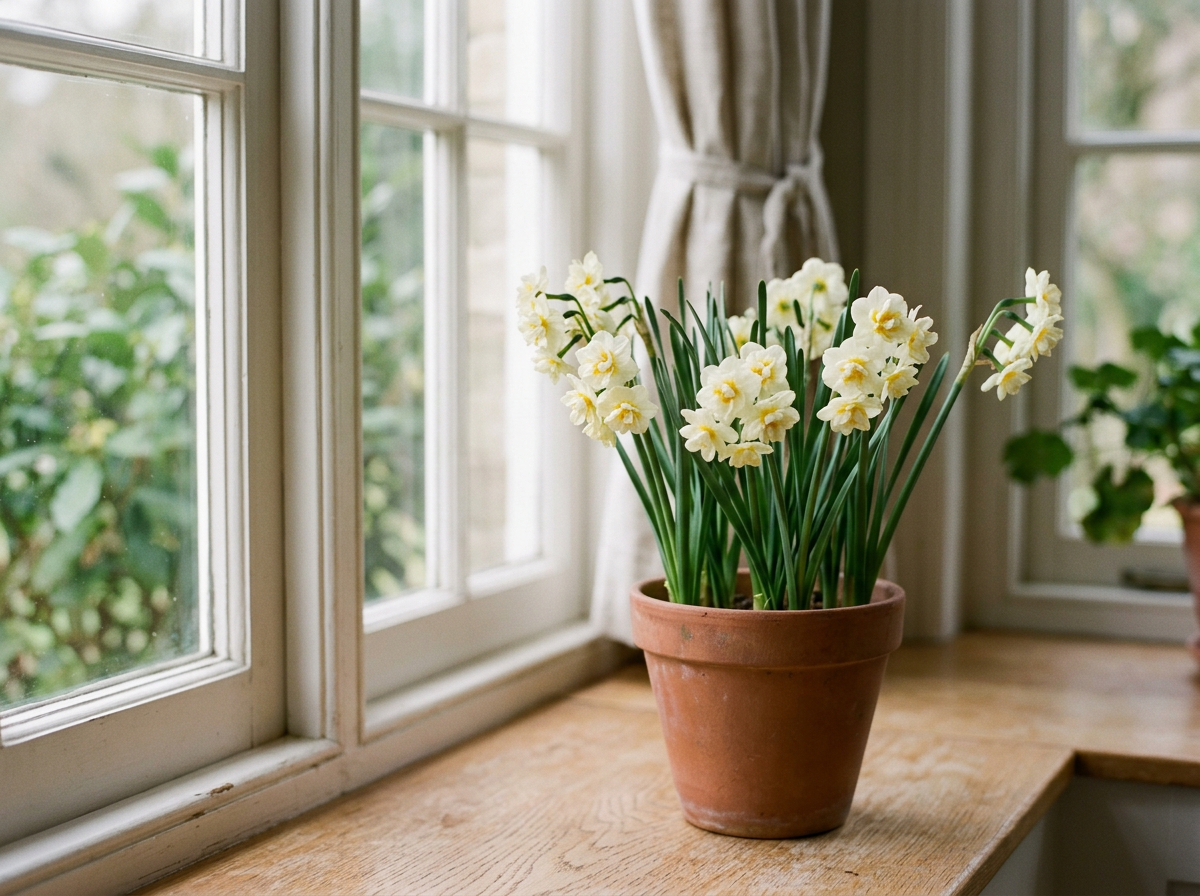 Daffodil-delicate white ruffles