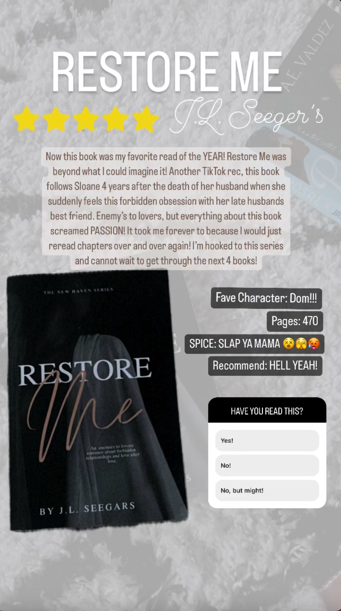 Book Review (Personal): Restore Me (2024)