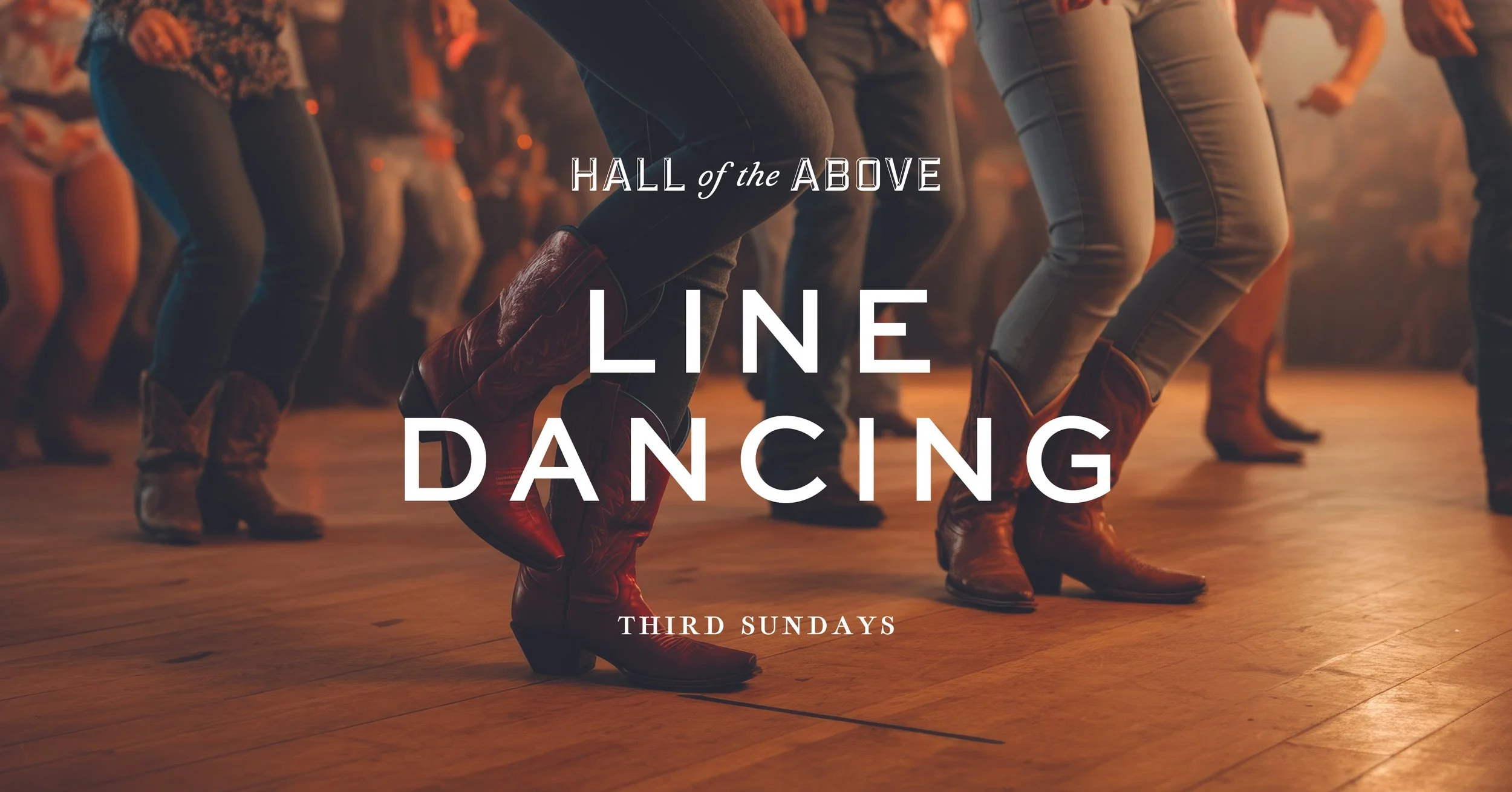 line dancing night at hall of the above