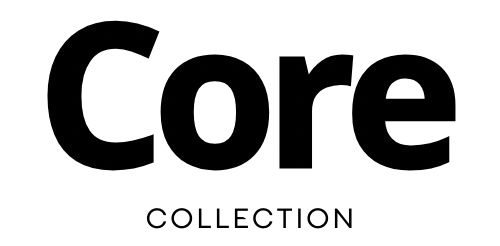 Close-up of the black text 'Core' on a textured background.