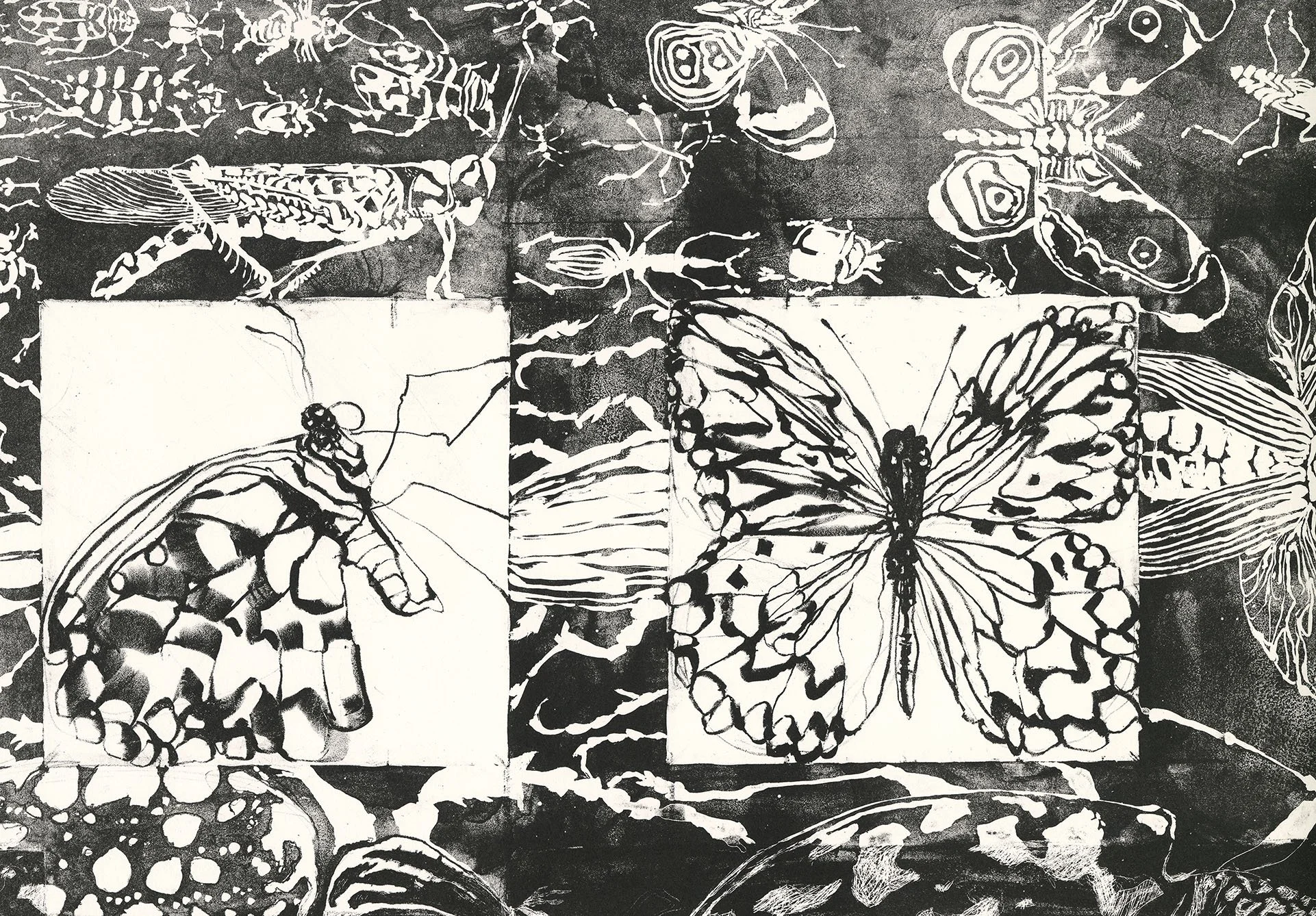 Everything is Muscle and Exists, State I, lithograph on Arches paper, 22" x 15" inches, 2023. 