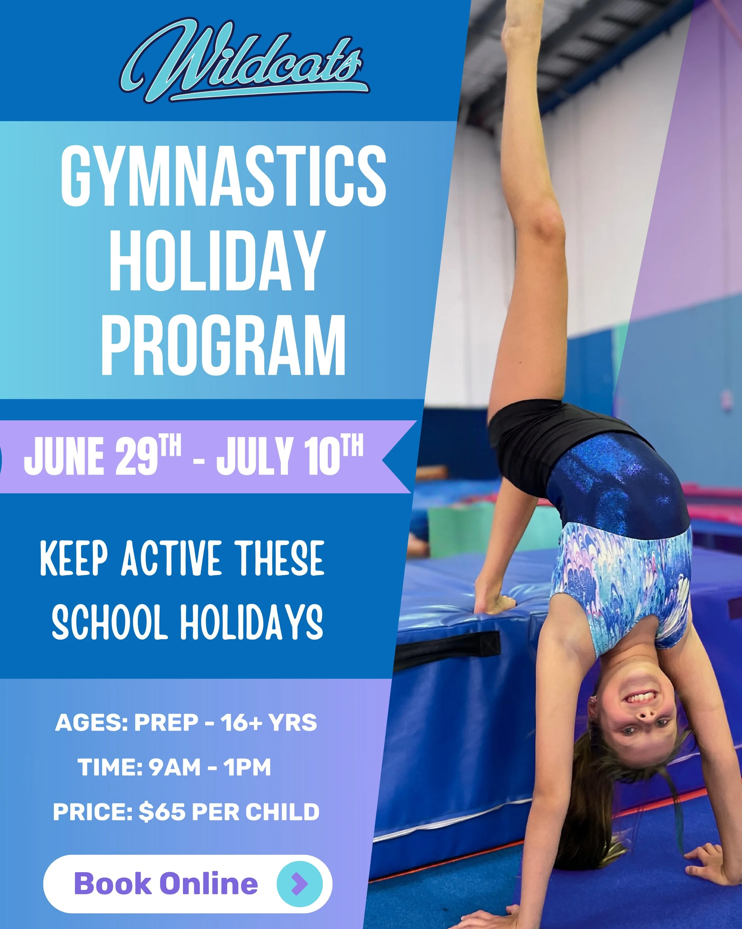 ❄️ WINTER HOLIDAY PROGRAM - BOOKINGS NOW OPEN ❄️

With the colder weather setting in, our gymnastics holiday program is a great way to keep the kids warm, active and entertained indoors 🙌🏼

Our sessions are packed with movement, fun and skill based