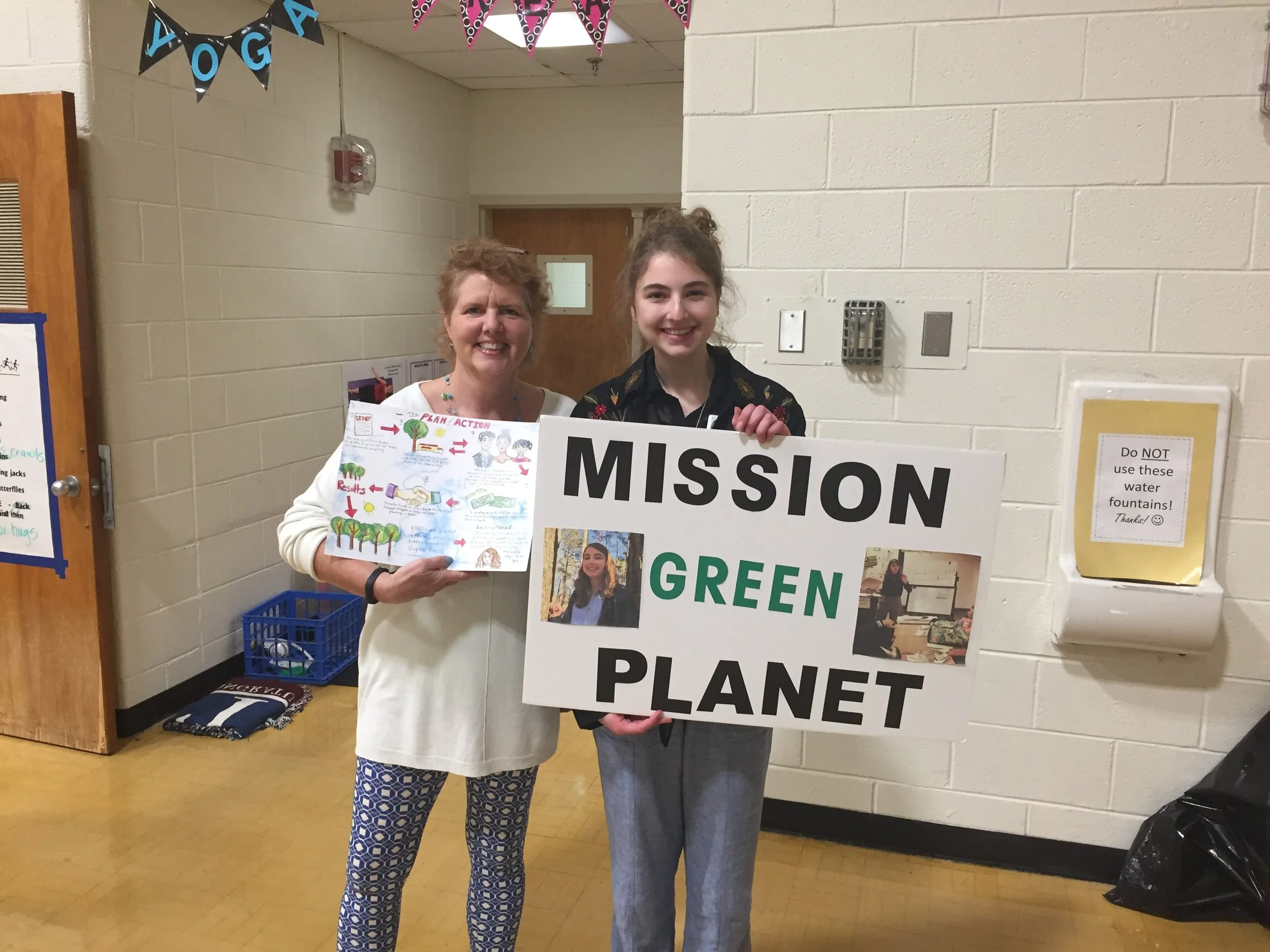 Giving a presentation at Betty F Williams Elementary School