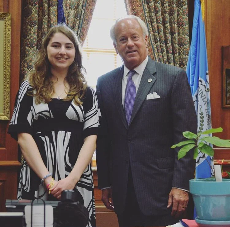 My initial meeting with Mayor Will Sessoms, I brought him this Pawpaw tree
