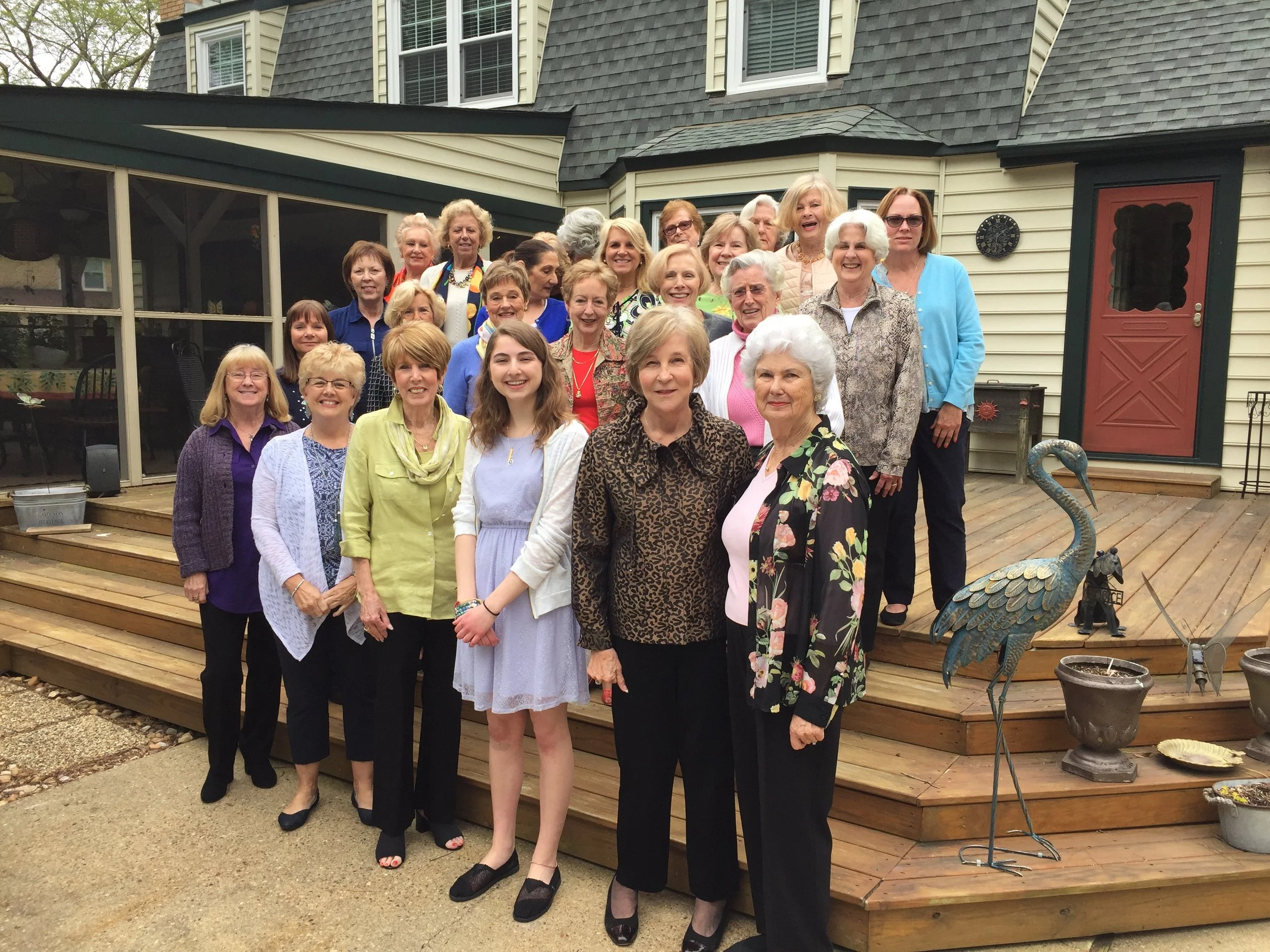 Posing with the entire Little Neck Garden Club who contributed to my tree planting