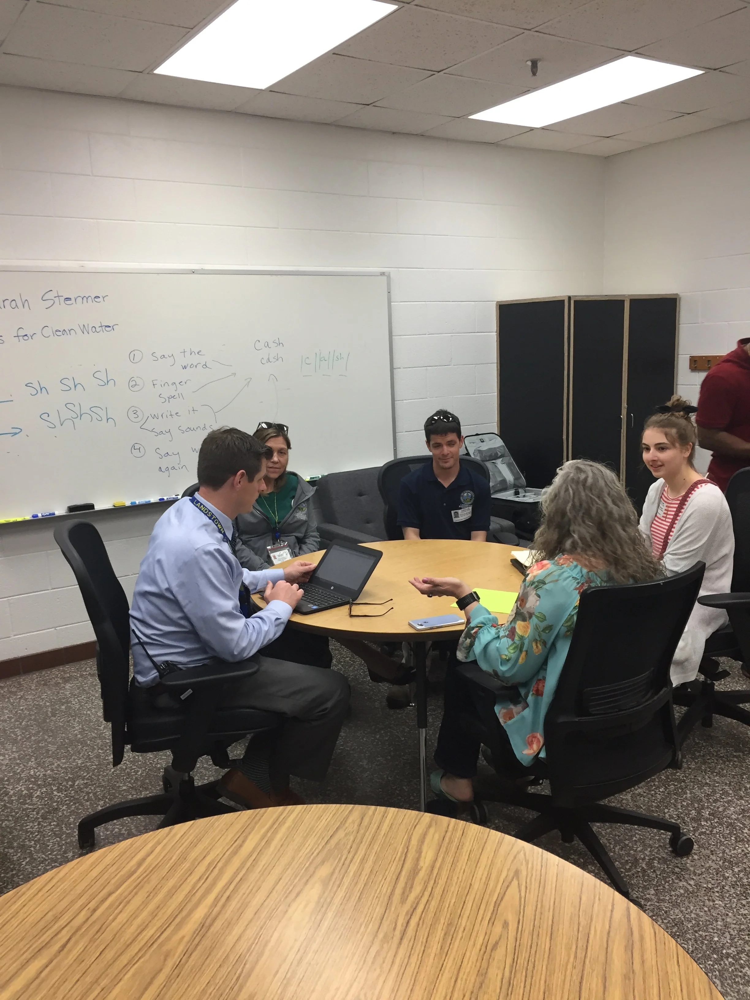 Meeting with committee at Landstown Elementary