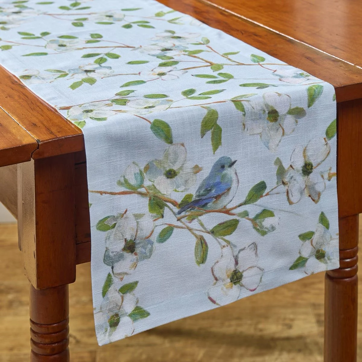 Dogwoods and Blue Birds Table Runner