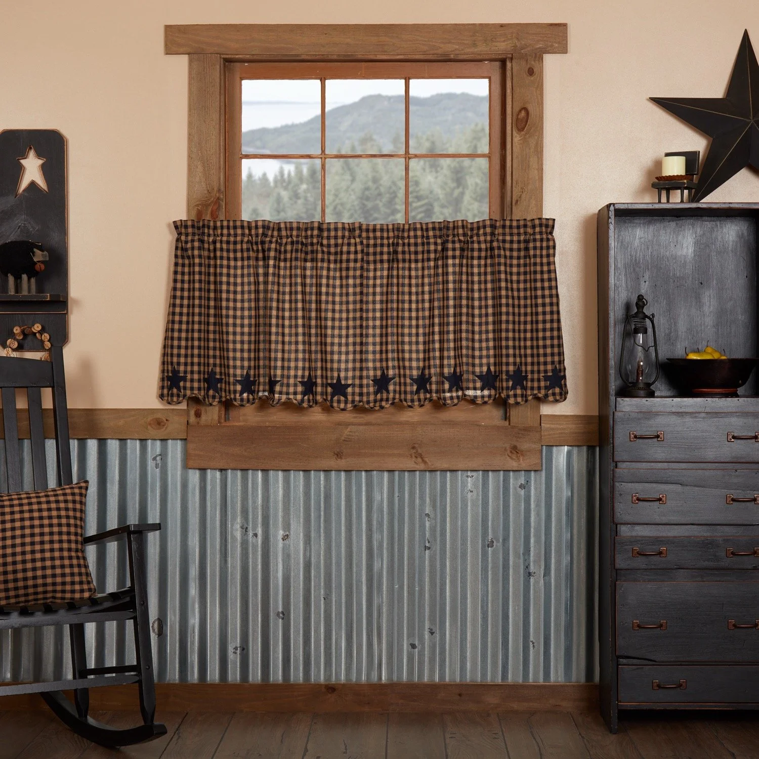 Navy Star Scalloped Tier - Set of 2