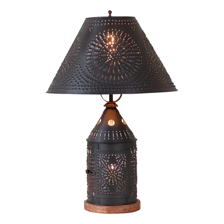 Tinner's Revere Lamp with Shade — The White Pine
