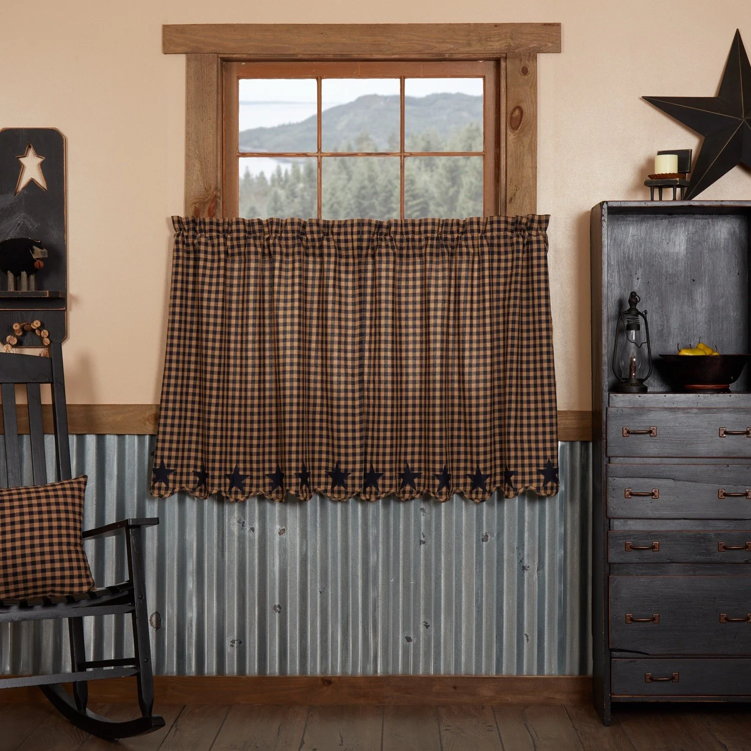 Navy Star Scalloped Tier - Set of 2