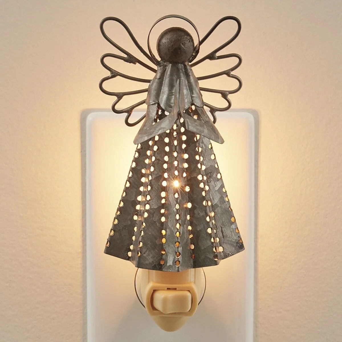 Galvanized Angel Night Light