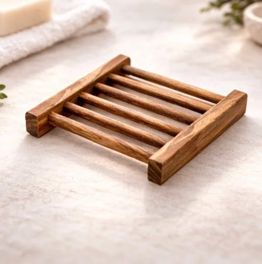 Bamboo Self-Draining Soap Dish