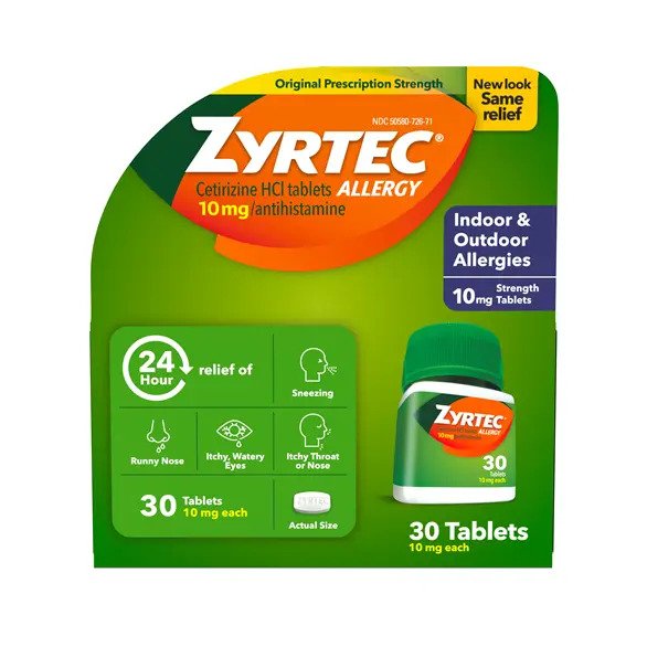 Zyrtec Allergy (Cetirizine HCI 10mg)