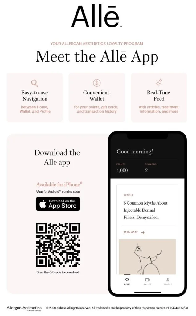 Alle Rewards, Allergan, Aesthetics, Botox, Filler, Arizona, Chandler, Gilbert, Affordable