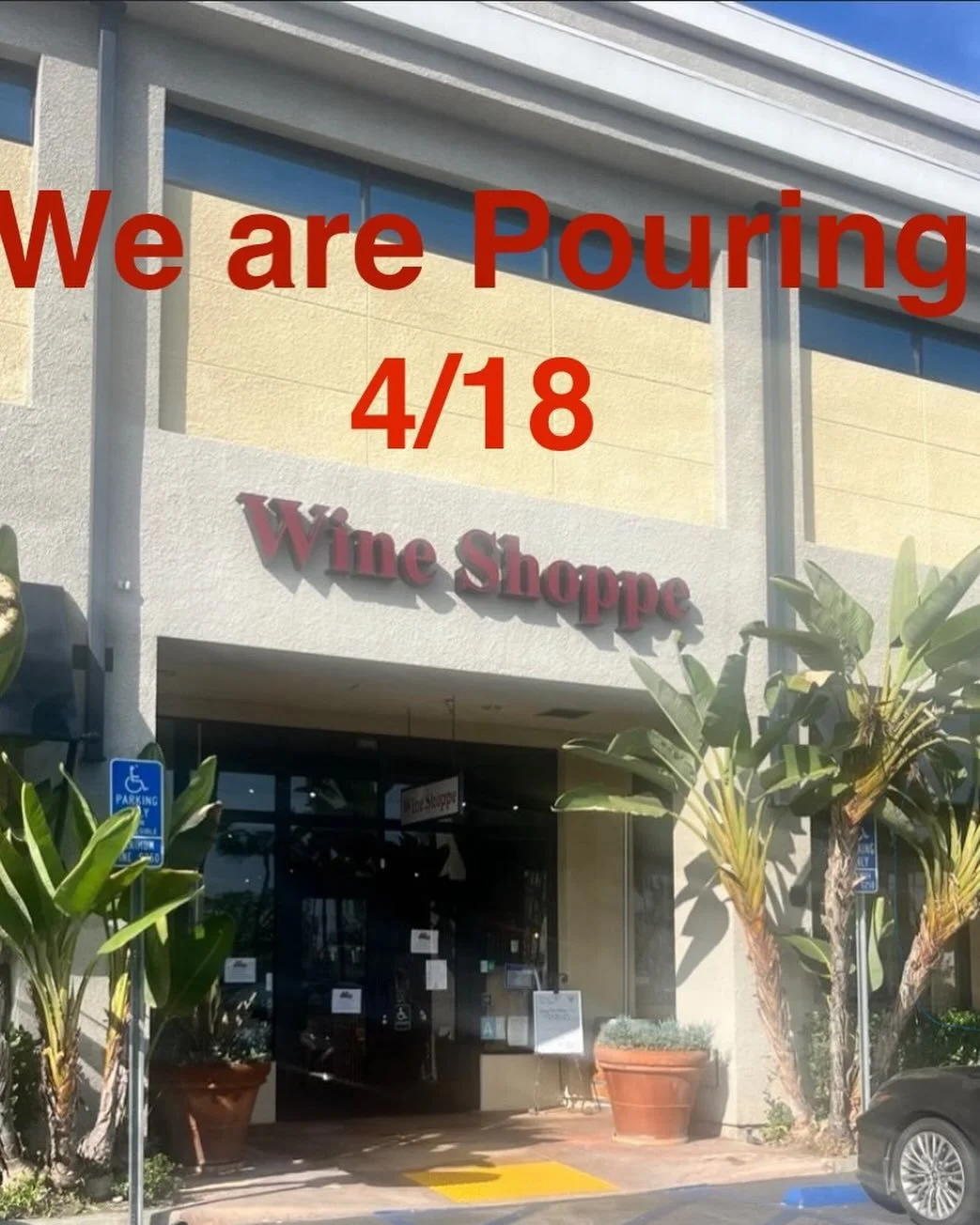 Join us at the @wine_shoppe in Torrance as we return to pour our new selection of wines!  4/18 3-5pm.  Must arrive before 4:30 to participate.