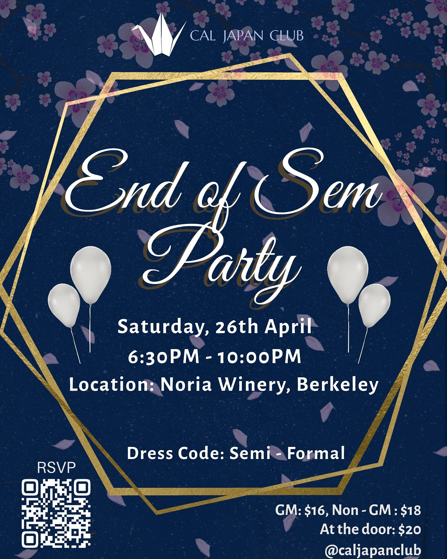 CJC End of Semester Party 🎉🌸

❗️QR Code Does Not Work. Pls RSVP through LinkTree❗️

Hope you&rsquo;ve had an amazing spring semester so far! As we wrap up the school year, come celebrate with us at our End of Semester Party! 🎊

Whether you&rsquo;v