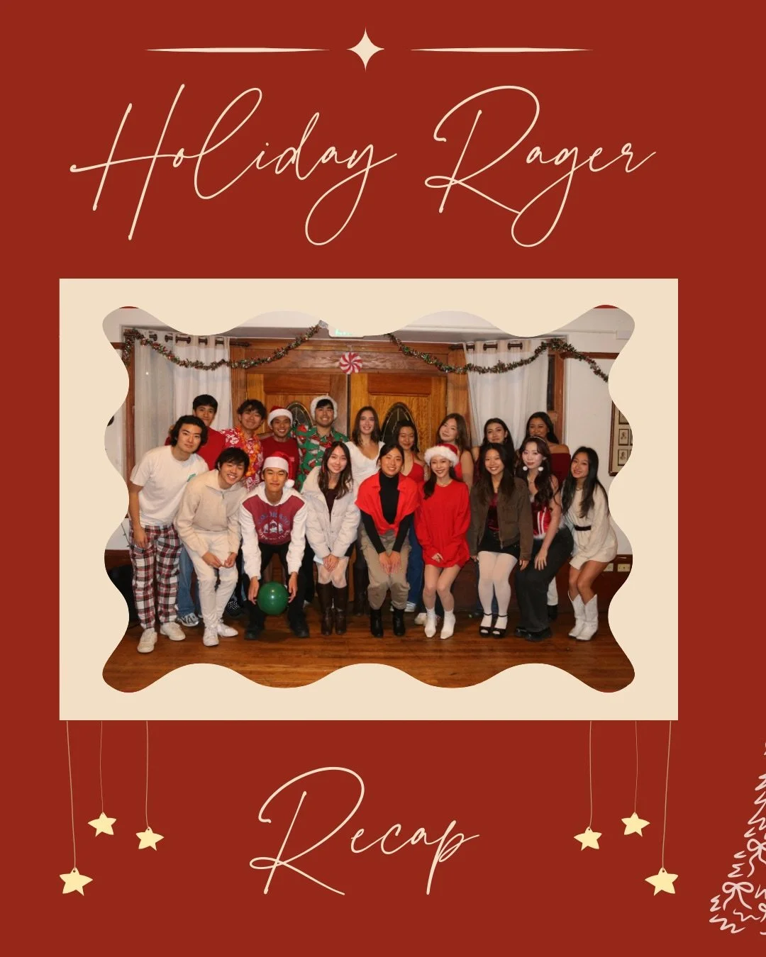 ⭐Holiday Rager Recap⭐
Thank you so much for coming to our Holiday Rager!! Hope you all had a jolly fall semester with CJC, and we can&rsquo;t wait to host more events next semester! Happy Holidays🎄

☃️ホリデーレージャーリキャップ☃️
今年最後のイベントに来てくださった皆さん、ありがとうございまし