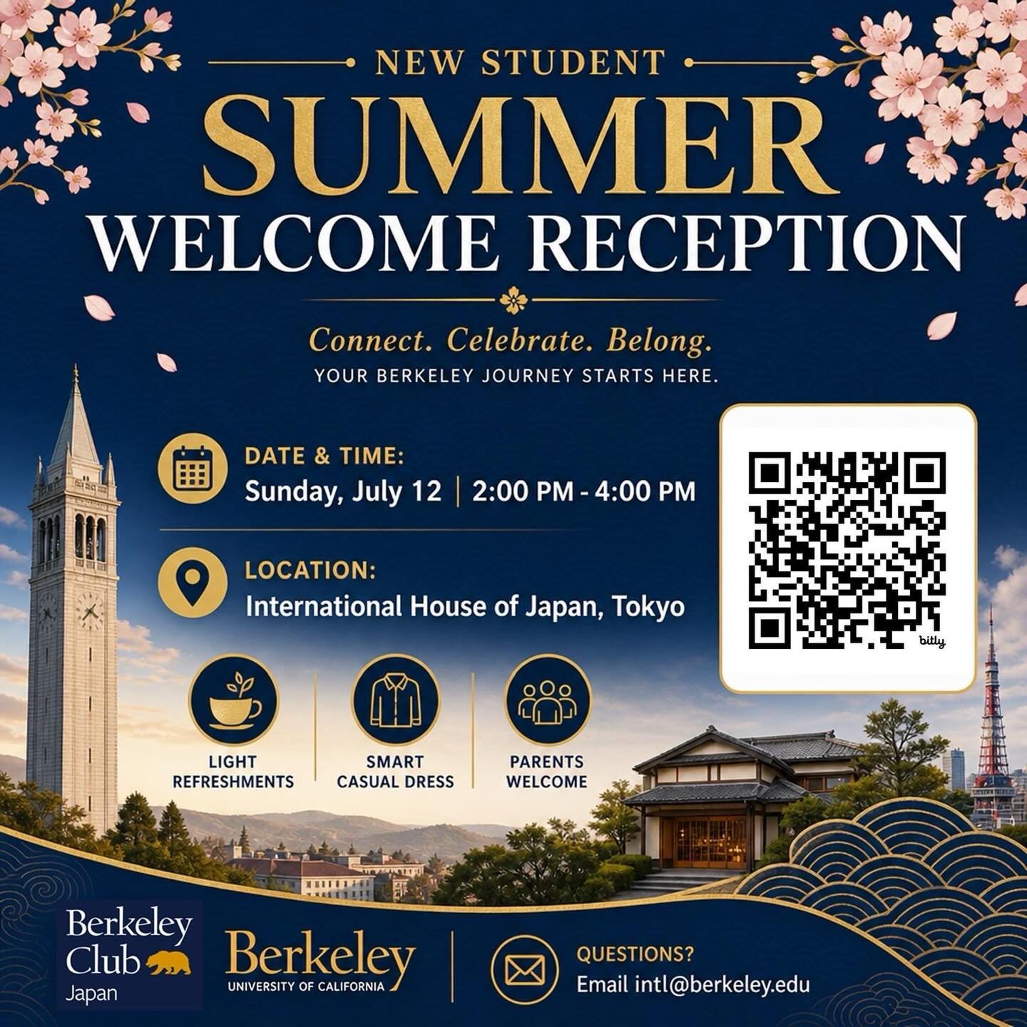 Whether you&rsquo;re an incoming freshman heading to Cal or a continuing CJC member, come join us for our annual&nbsp;Summer Welcome Reception on July 12th in TOKYO!&nbsp;Come connect, share stories, and celebrate our Golden Bear community. 🐻✨

RSVP