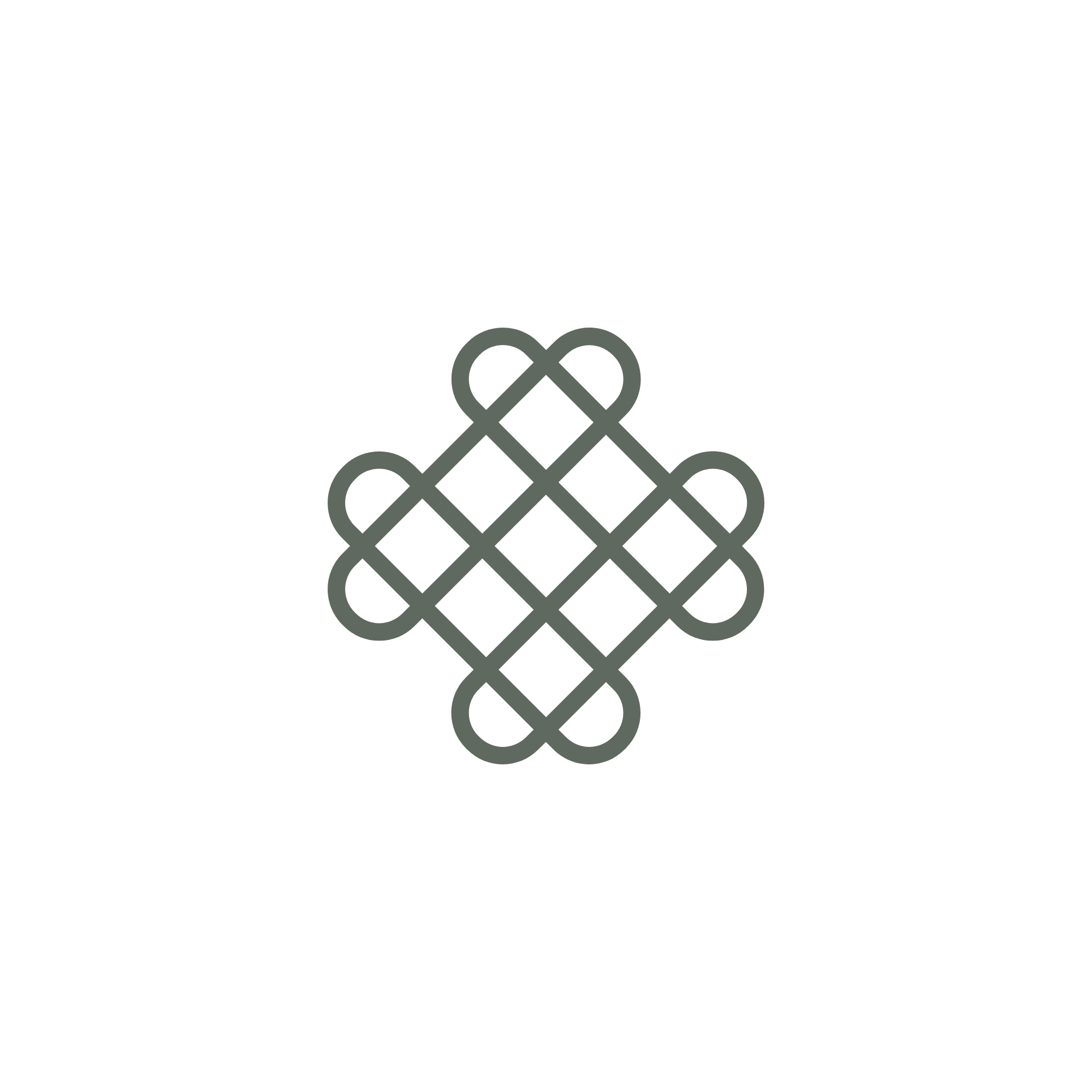 Geometric drawing of an outline square with sections divided by vertical, horizontal, and diagonal lines.