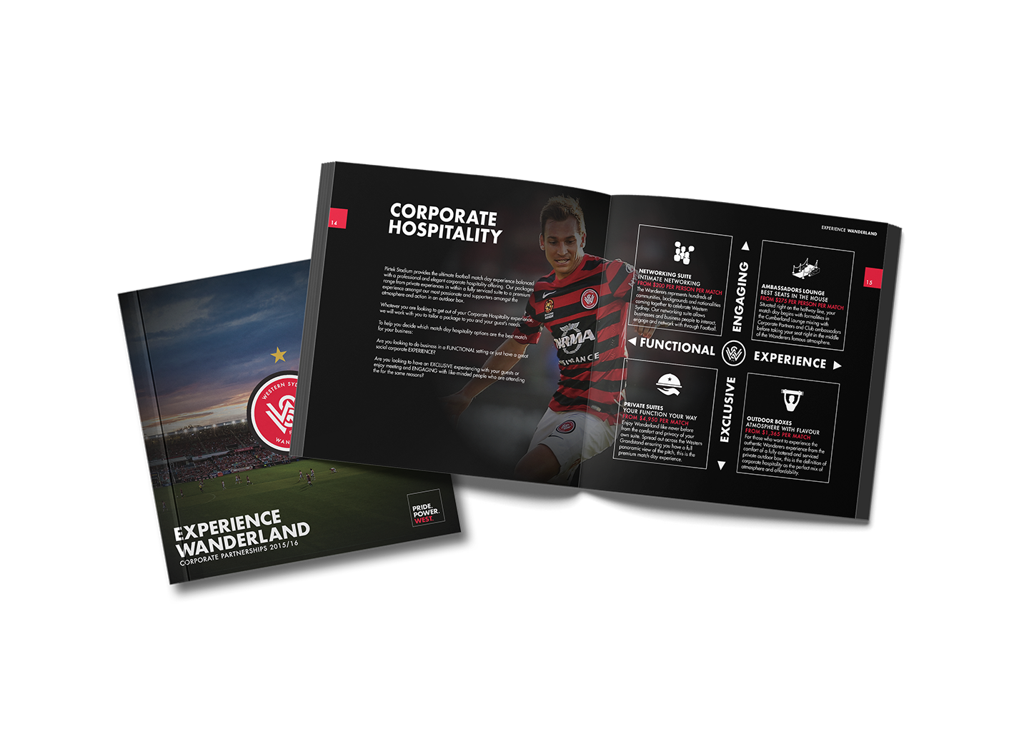 Western Sydney Wanderers FC | Season 2015/16 Creative Direction Corporate Brochure Infographic | Branding Creative Direction Graphic Design