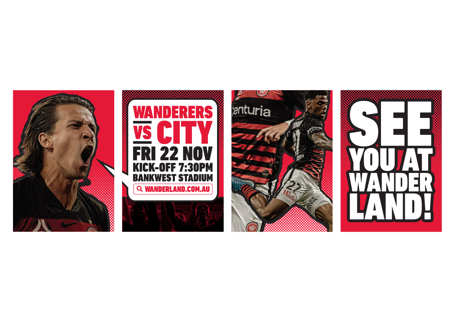 Western Sydney Wanderers FC | Season 2019/20 Creative Direction Match Day Advertising Posters | Branding Creative Direction Graphic Design