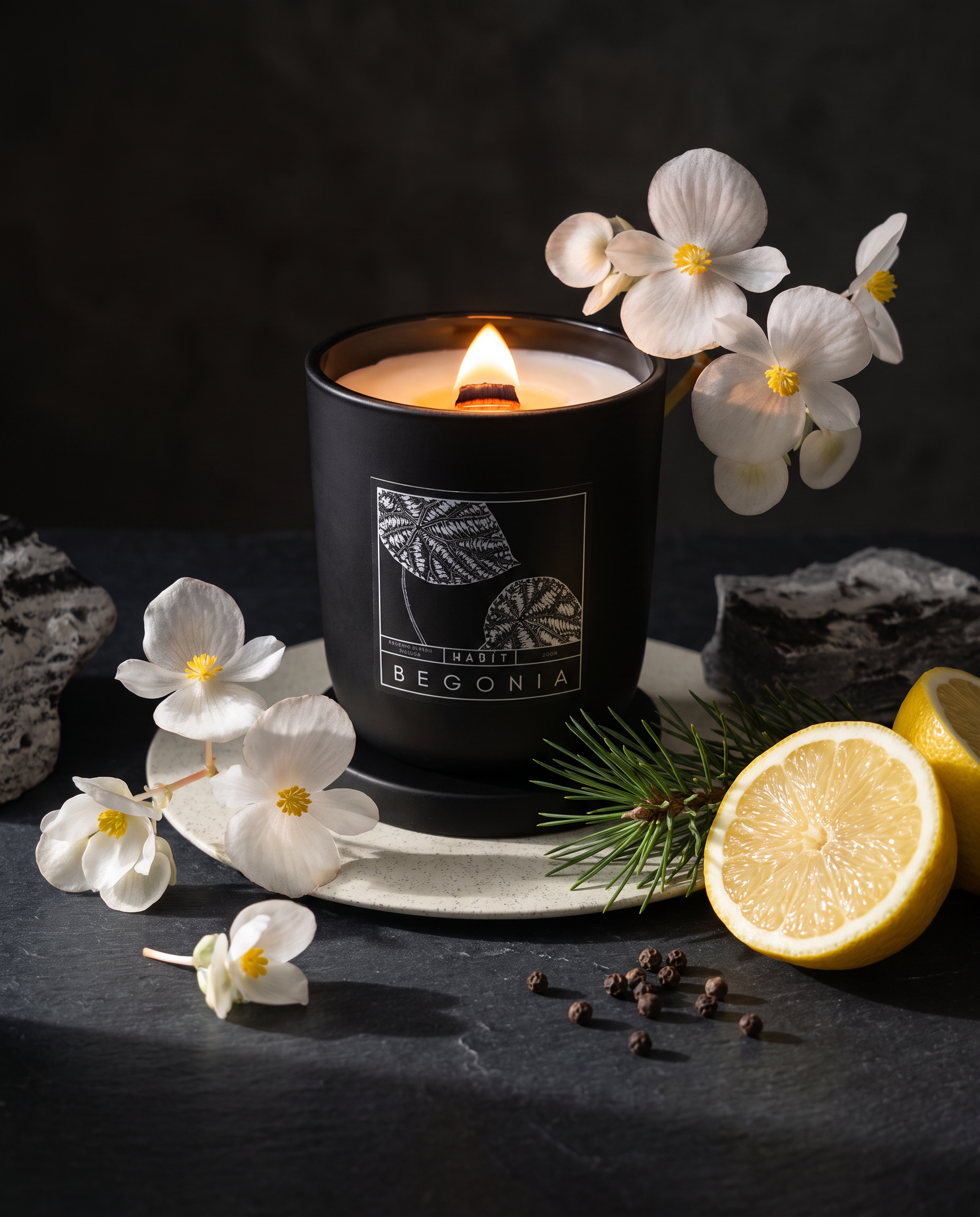 H A B I T  Begonia Candle