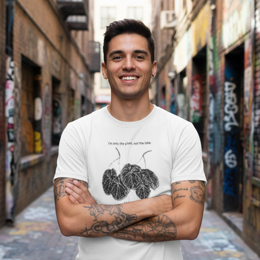 H A B I T 'I'm into the plant, not the label' Unisex T-shirt