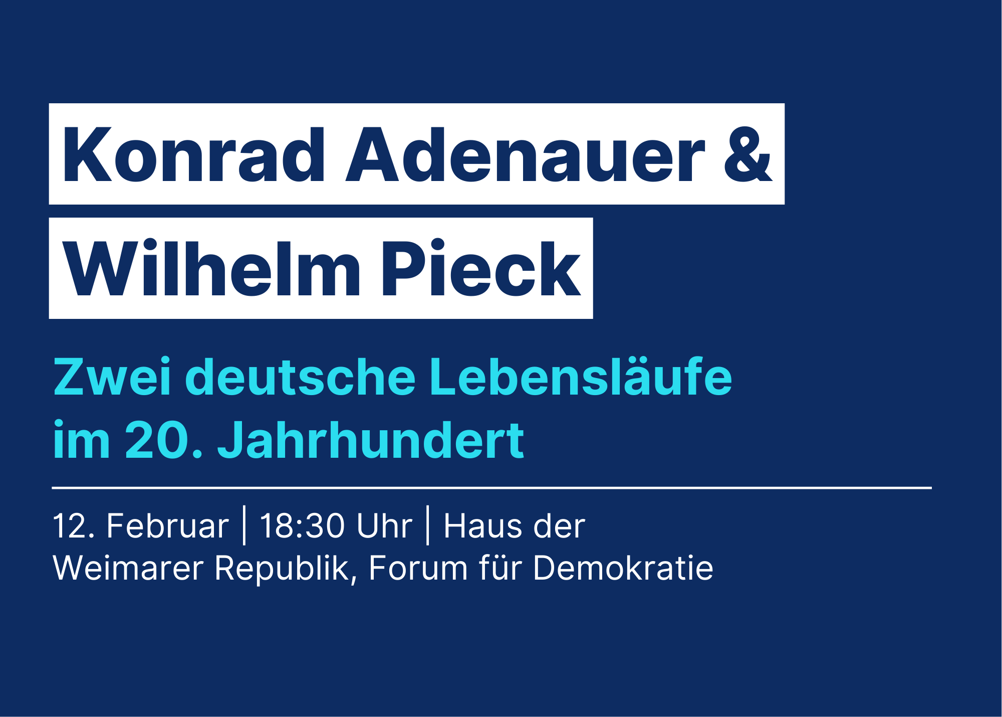 Veranstaltungshinweis: Expertengespräch mit der Konrad-Adenauer-Stiftung