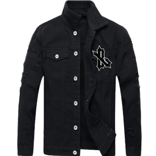 BL DENIM JACKET - BLACK