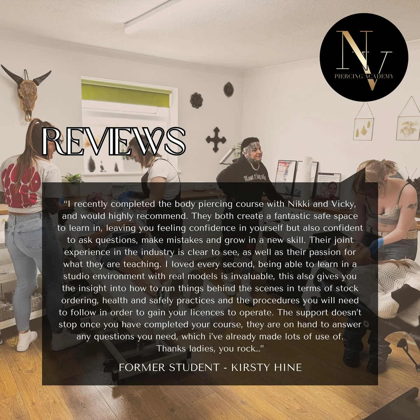 Lovely review from Kirsty who passed our Body Piercing training course!
Thank you 🫶🏻