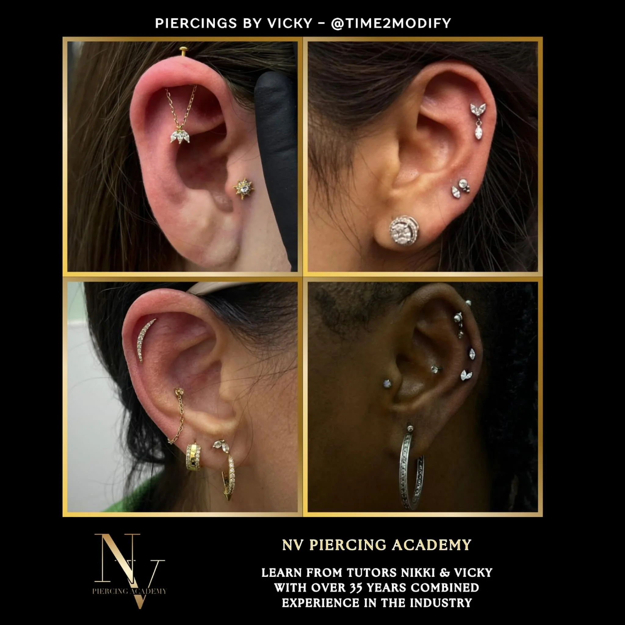 ⭑ 𝐁𝐎𝐃𝐘 𝐏𝐈𝐄𝐑𝐂𝐈𝐍𝐆 𝐓𝐑𝐀𝐈𝐍𝐈𝐍𝐆 𝐂𝐎𝐔𝐑𝐒𝐄 ⭑

Learn how to become a Body Piercer!
Trained by 2 experienced tutors with over 35 years experience combined in the industry!
Check out Vicky&rsquo;s work - one of your tutors - @time2modify 