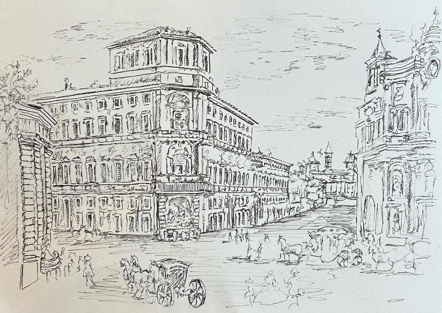 Palazzo del Drago, Roma #pendrawing