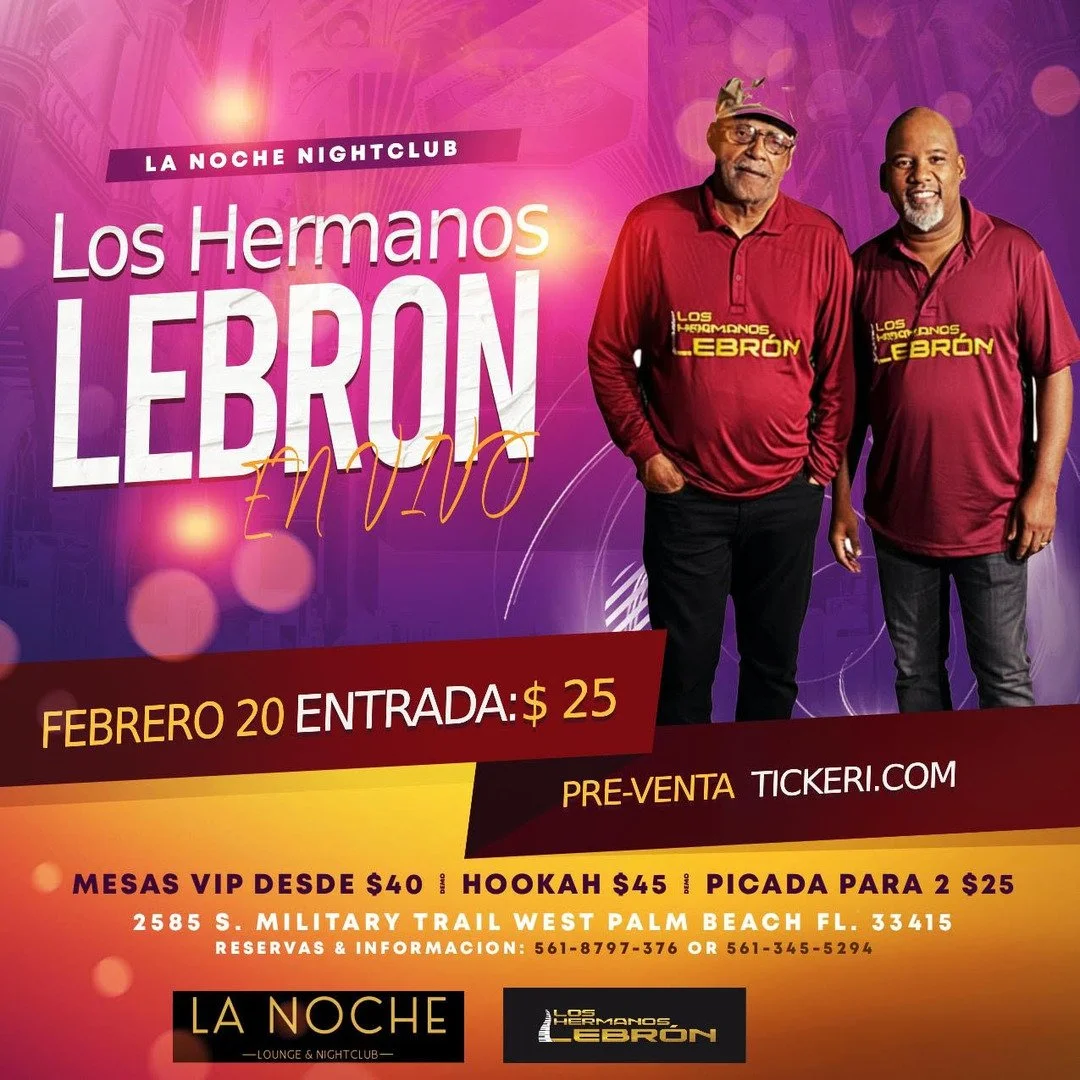 20 de Febrero llega Los Hermanos Lebro en VIVO. No te lo pierdas. Compre tu Boleto Ya