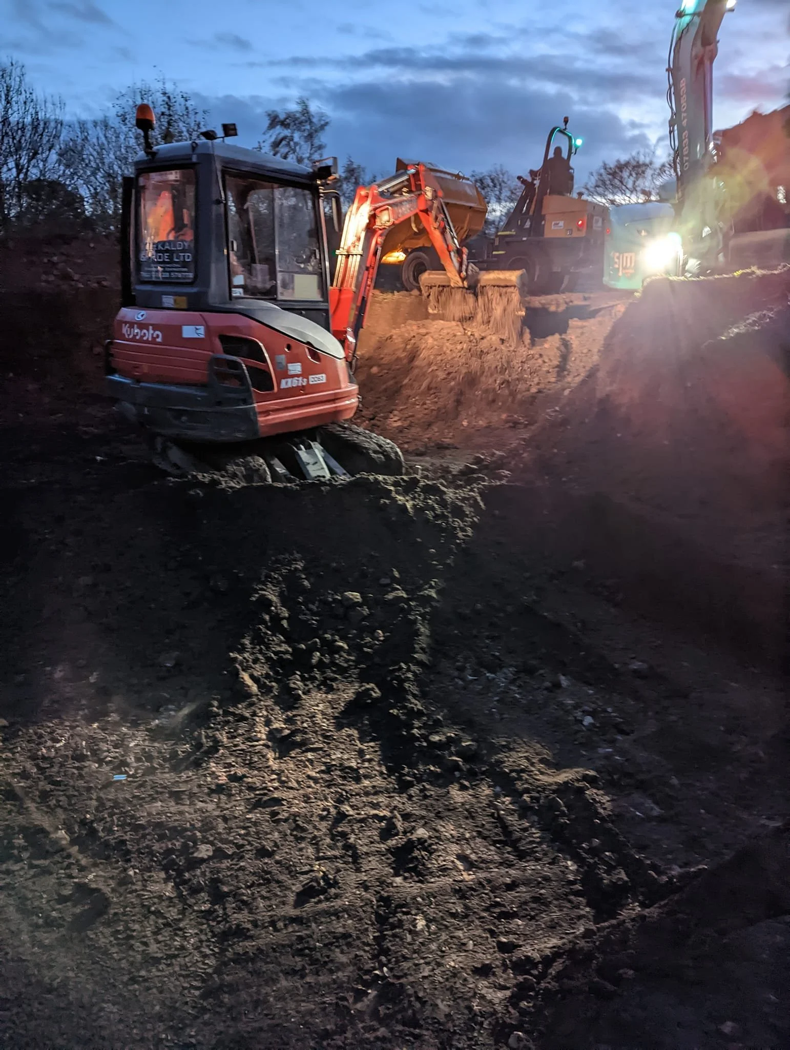 Kindly donated, the trench for the 2022 winter dig is excavated. It was rather mild in the end!