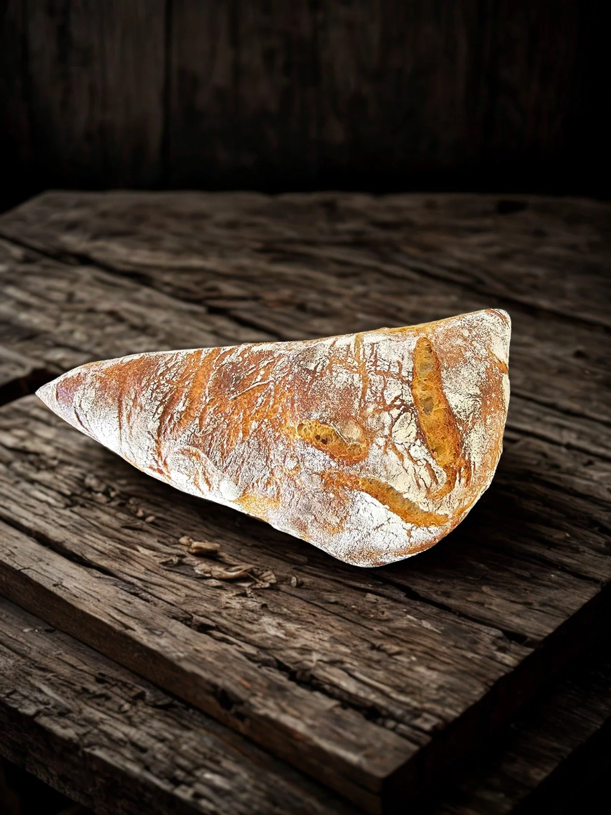 Rustic Triangle Bread with light rye flour