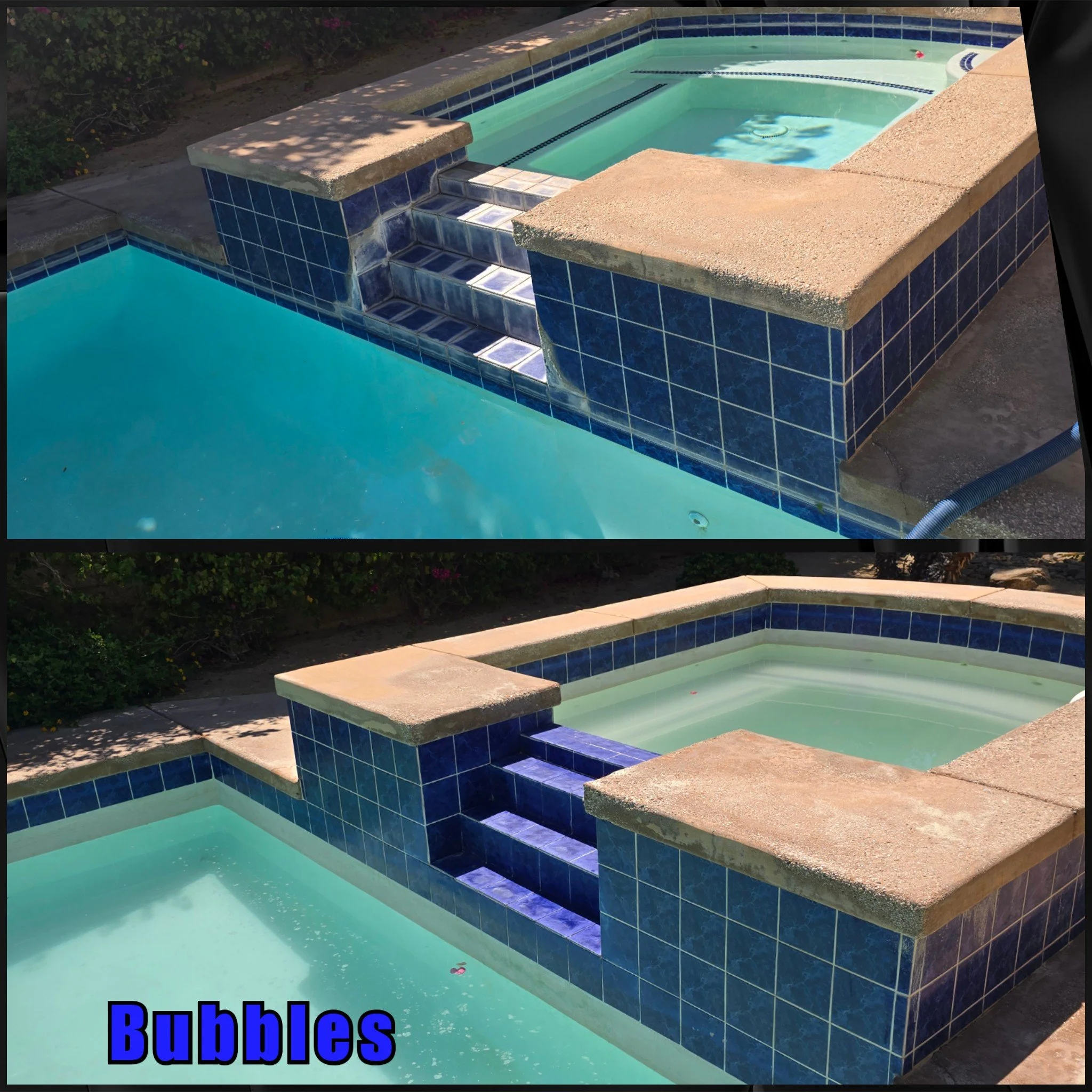 Before and after calcium removal in the Coachella Valley