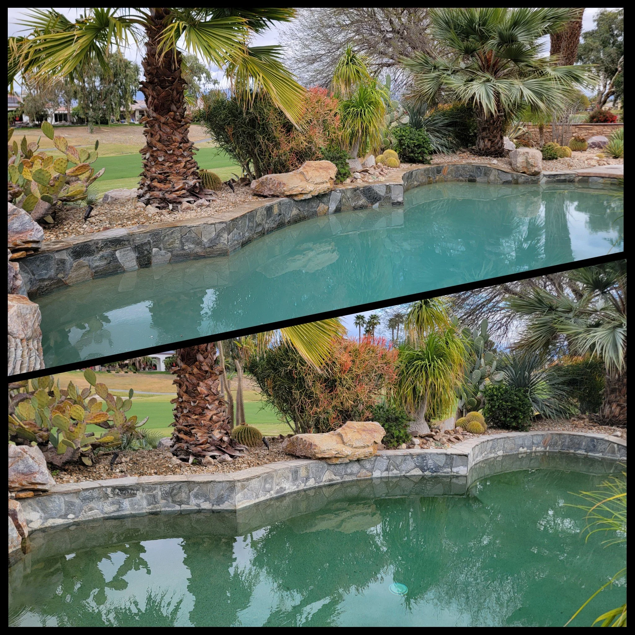 Before and after calcium removal in the Coachella Valley