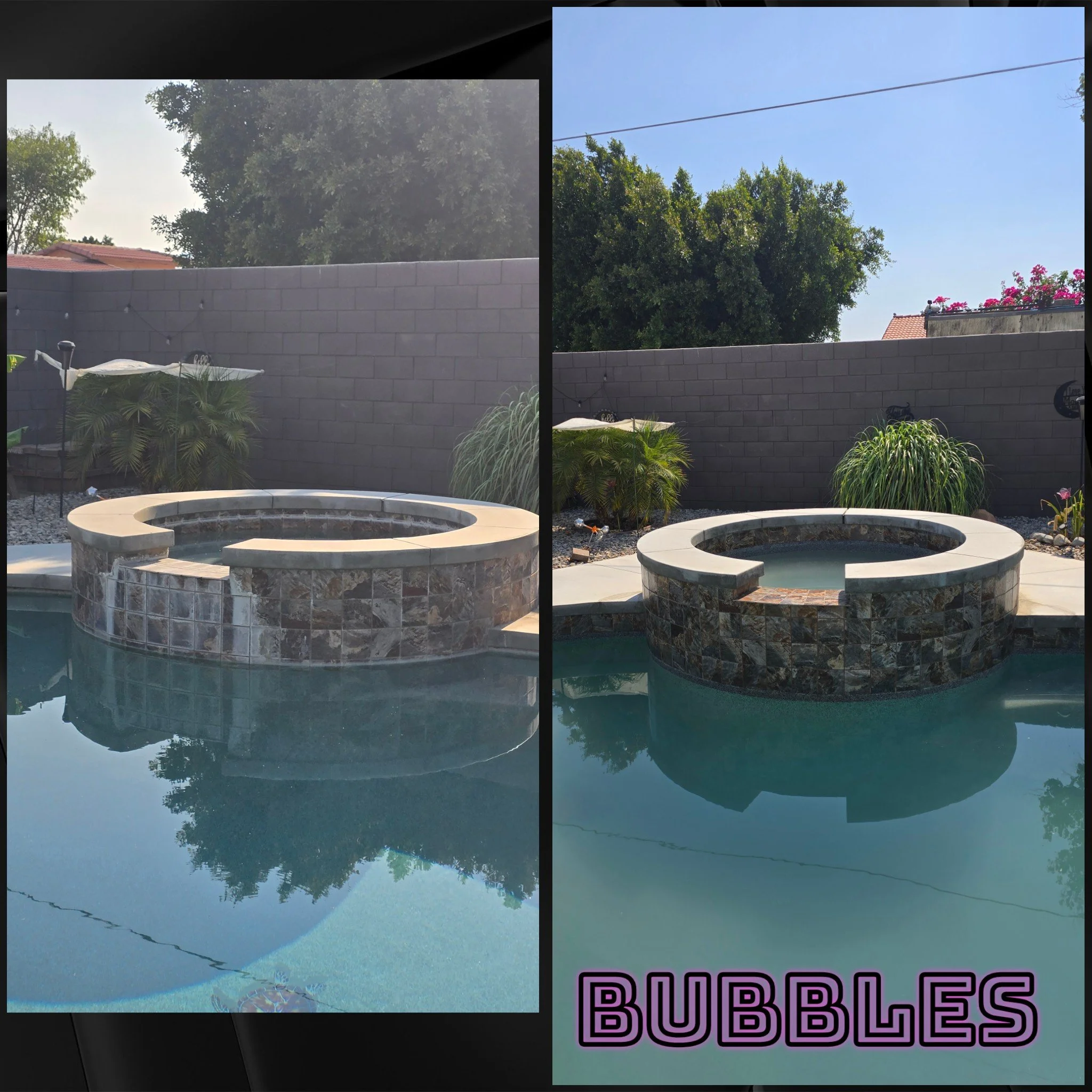 Before and after calcium removal in the Coachella Valley