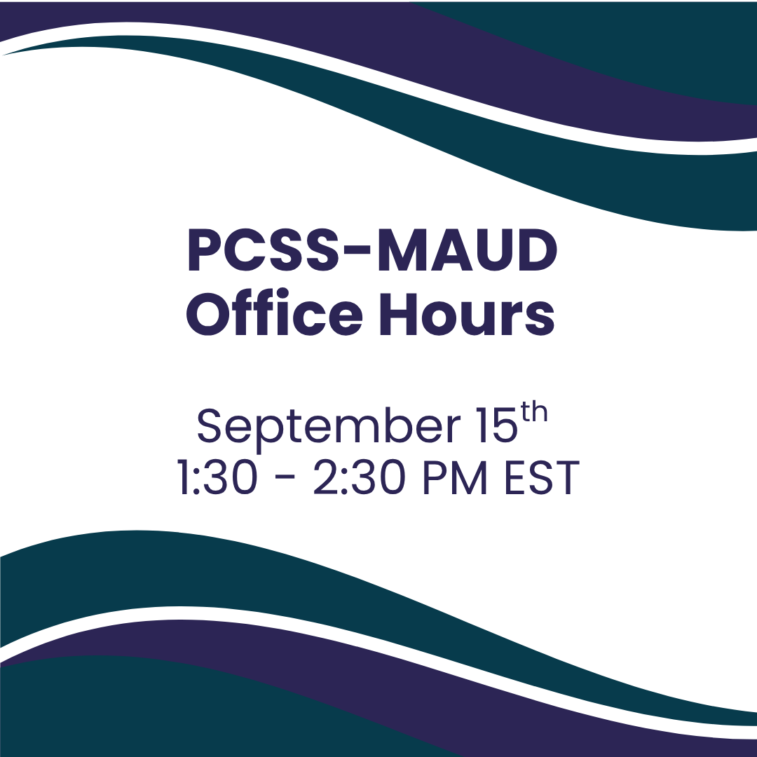 PCSS-MAUD September Office Hours