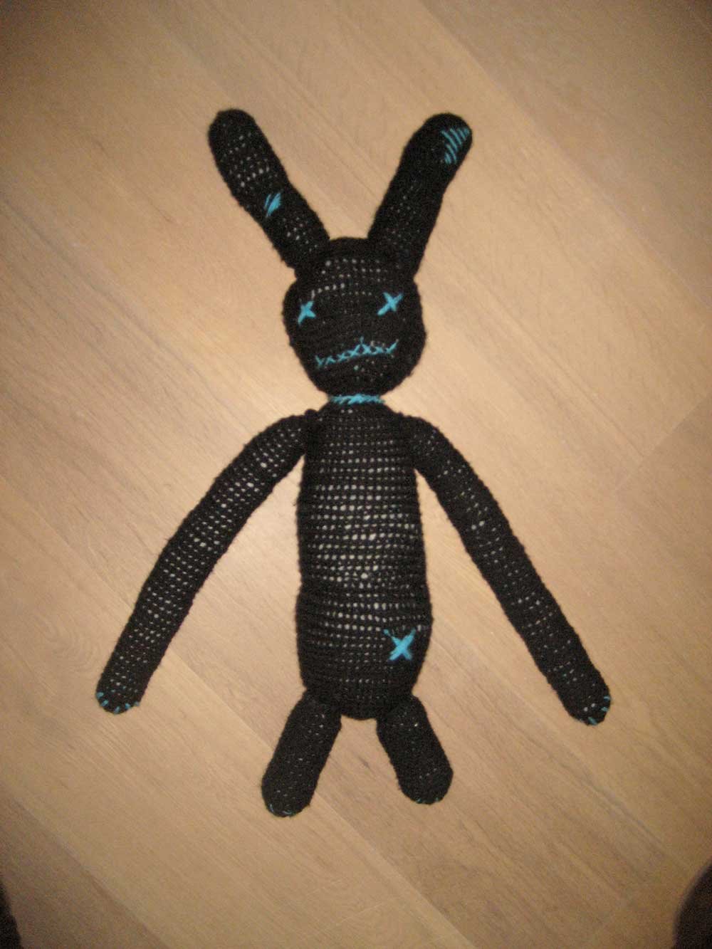 Creepy black bunny 