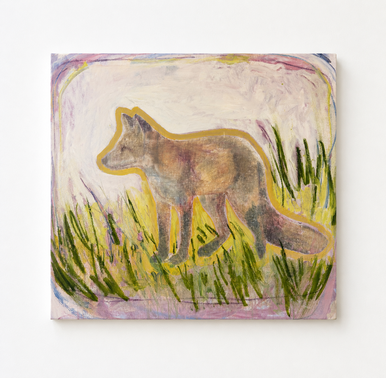  Fox Dream , Oil on Canvas, 36 x 36 in