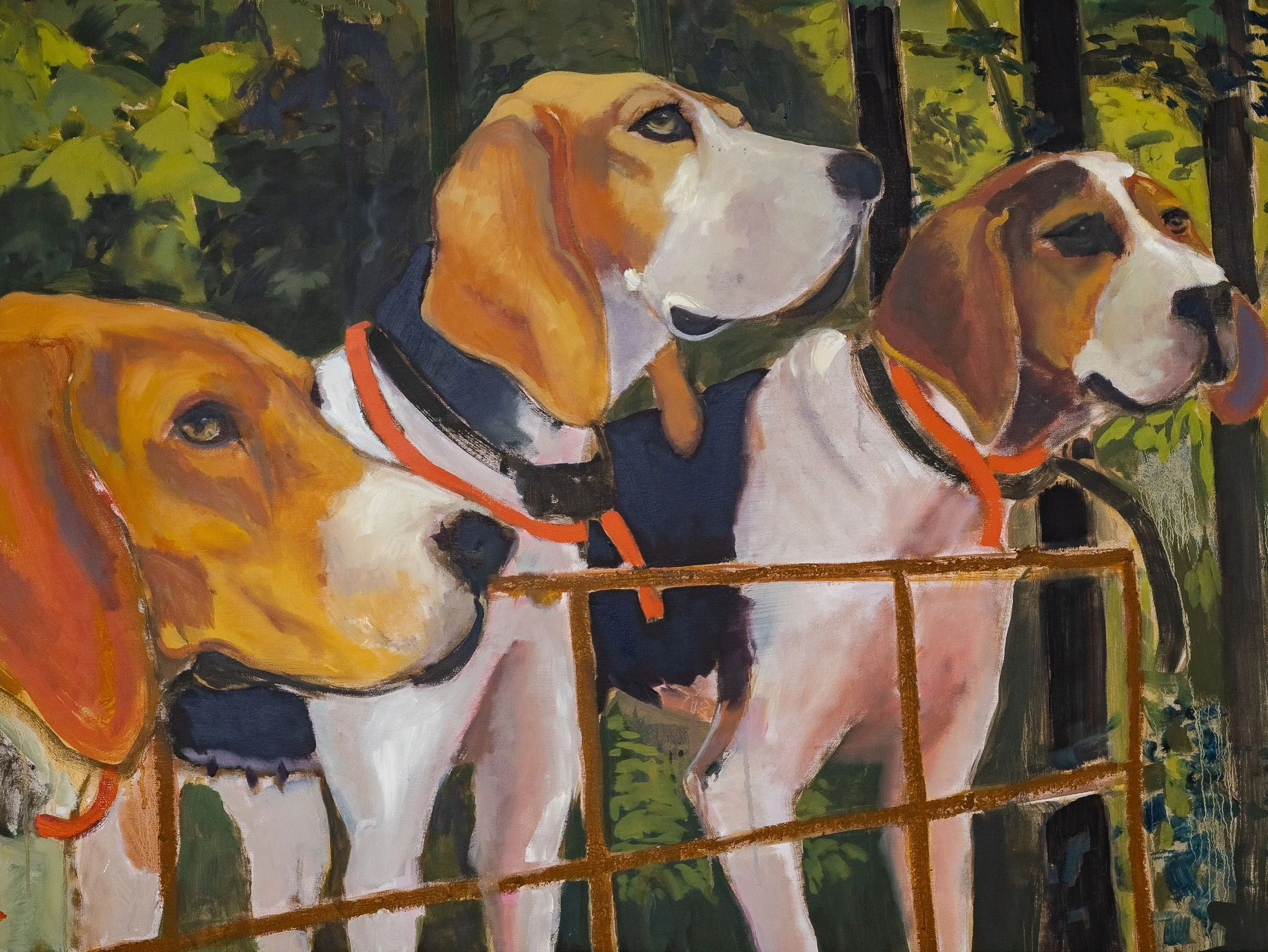 Behind the Gate , Oil on Canvas, 36 x 48 in