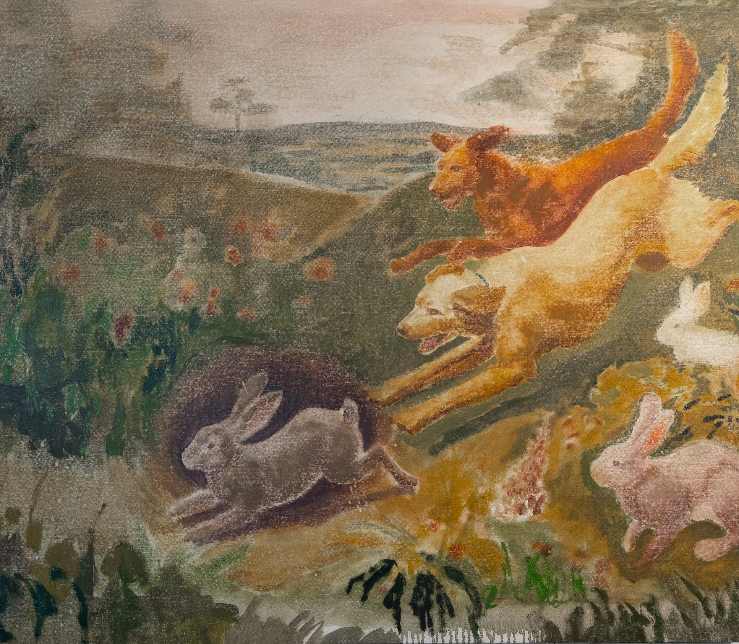 The Chase , Oil on Canvas, 46 x 40 in