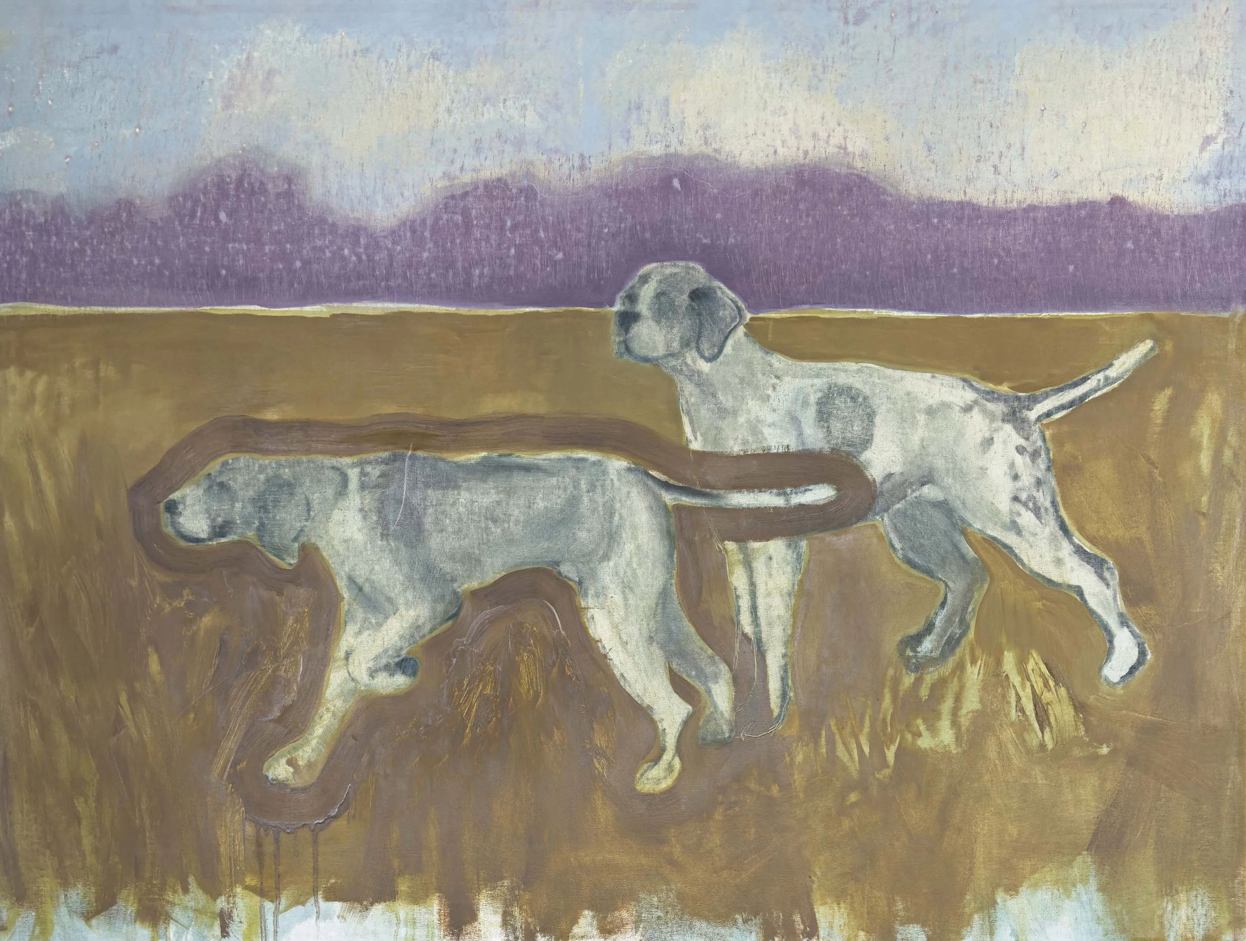  Ochre Ground , Oil on Canvas, 30 x 40 in