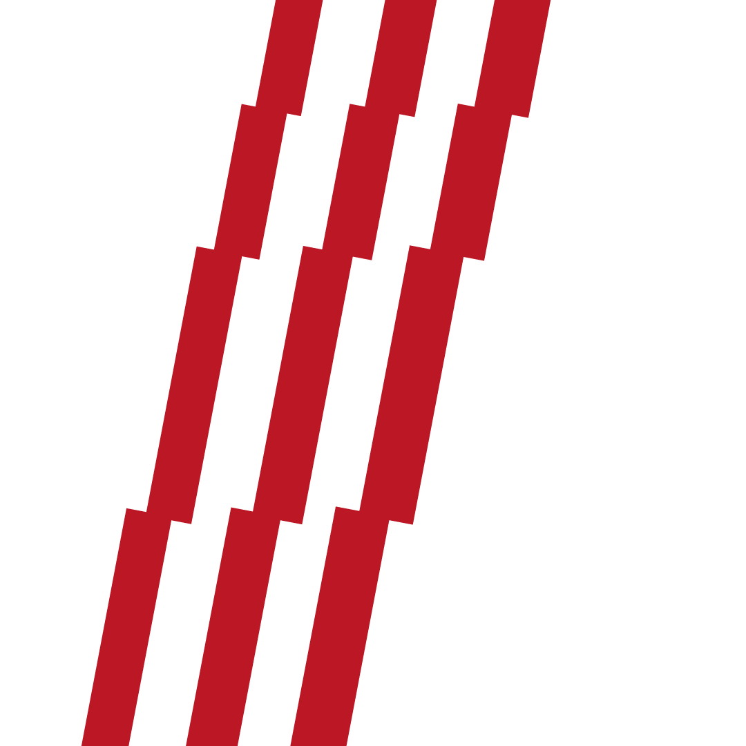 Drei parallele rote Linien, die schräg nach oben verlaufen, auf einem schwarzen Hintergrund.