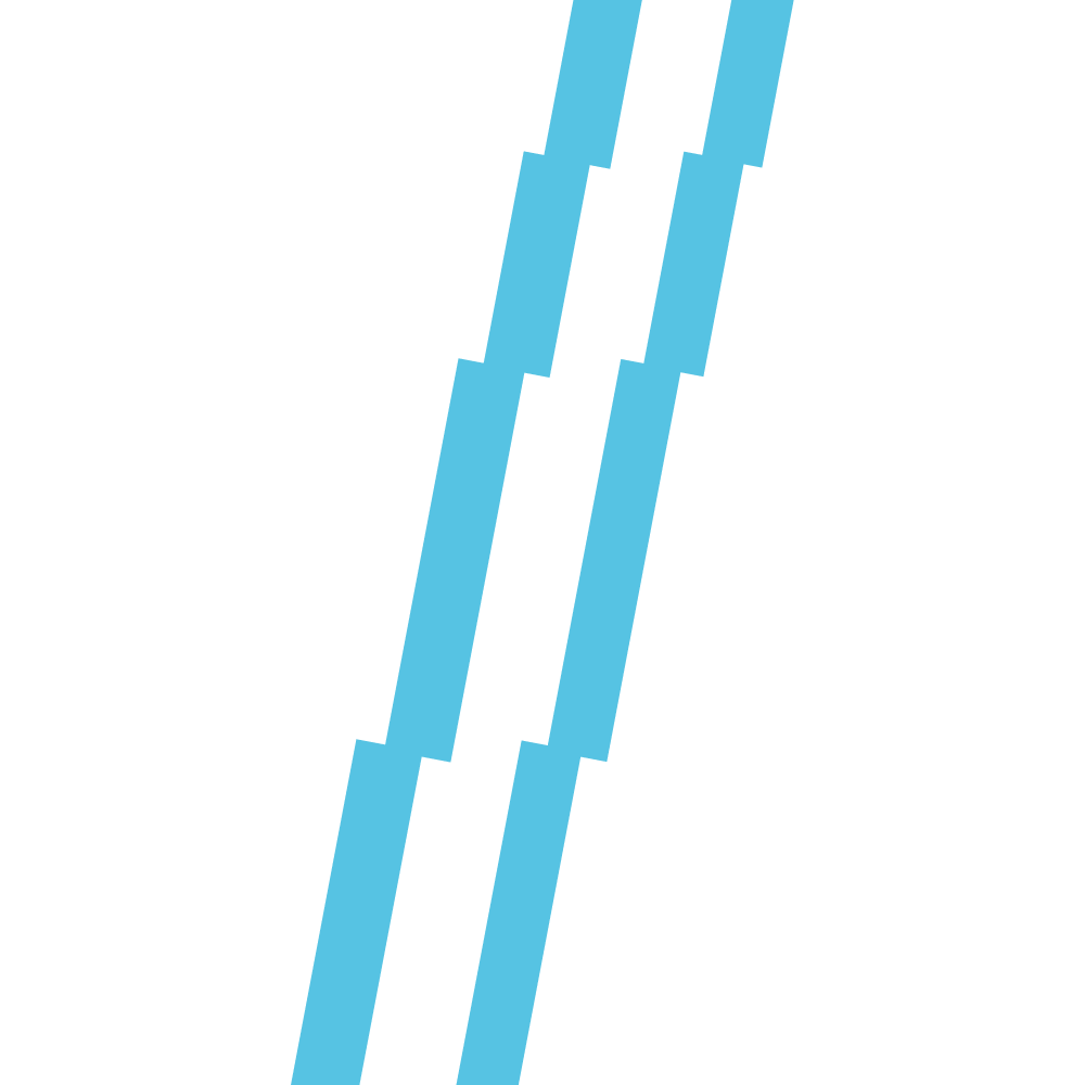 Zwei parallele blaue Linien auf schwarzem Hintergrund.