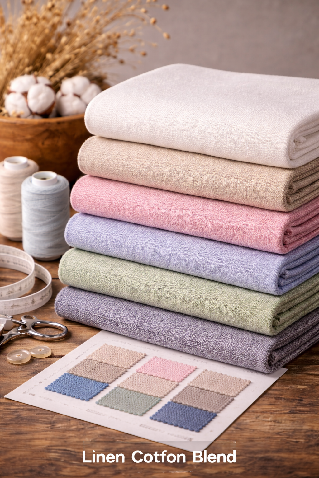 Linen Cotton Blend - Easy-Care, Soft and High Breathability for most Affordable Luxury Garments and Crafts