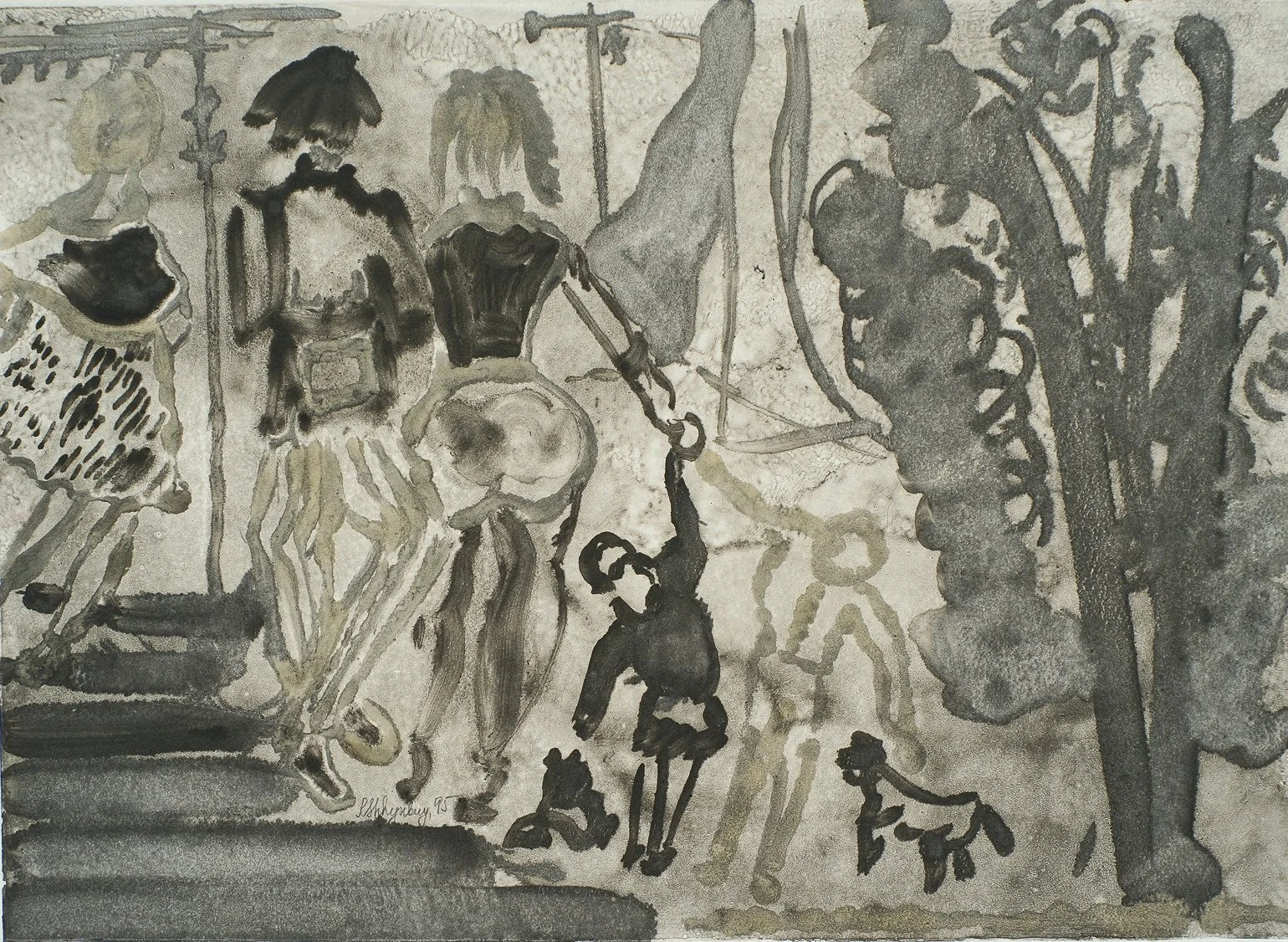 Blissful in the park
Lithograph 18 x 13 inches (unframed)